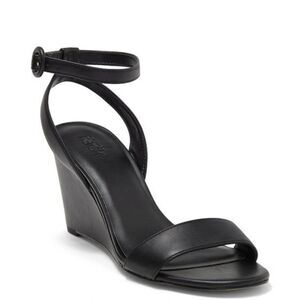 Nordstrom Rack Wedge Sandal 13 Strappy Minimalist Dress Evening Black Carrie